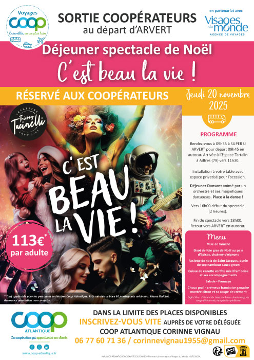 Spectacle Aiffres - Sortie Coop au départ d'Arvert