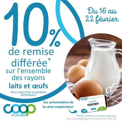Offre coopérateurs février 2026 - Lait et oeufs