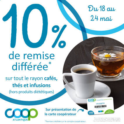 Offres coopérateurs mai 2026 - Cafés, thés et infusions