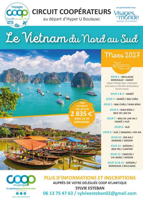 Circuit Vietnam du Nord au Sud - Voyage Coop au départ de Boulazac