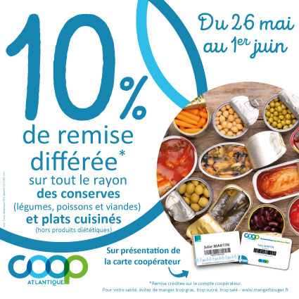 Offres coopérateurs avril 2025 - Conserves de légumes, viandes et poissons