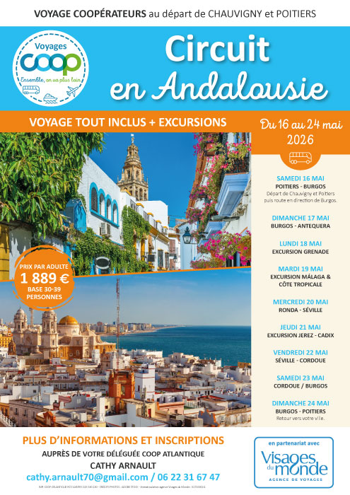 Circuit en Andalousie - Voyage Coop au départ de Chauvigny et Poitiers