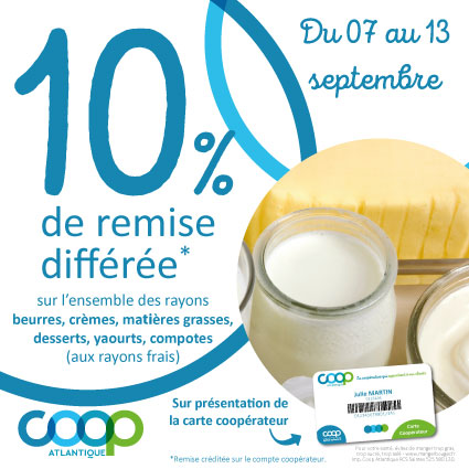 Offre coopérateurs septembre 2026 - Beurre
