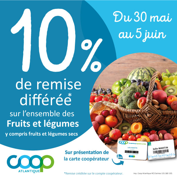 Offres coopérateurs mai 2022 - Fruits et légumes
