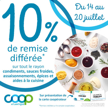 Offre coopérateurs juillet 2025 - Condiments