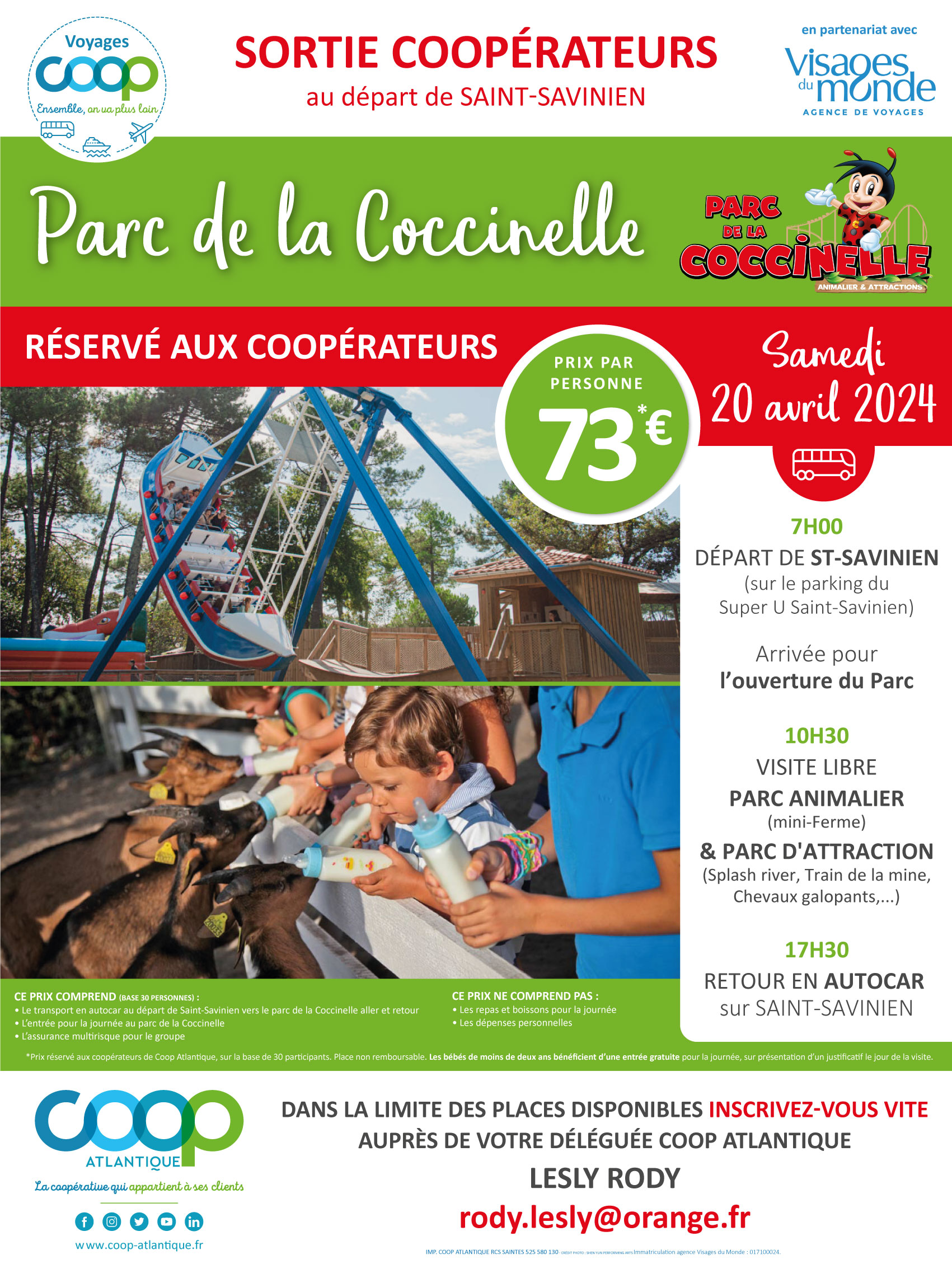 Journée au Parc de la Coccinelle - Sortie Coop au départ de Saint-Savinien