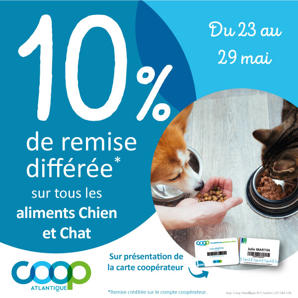 Offre coopérateurs mai 2022 - Aliments chiens et chats