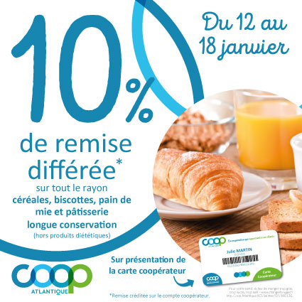 Offre coopérateurs janvier 2026 - Céréales biscottes