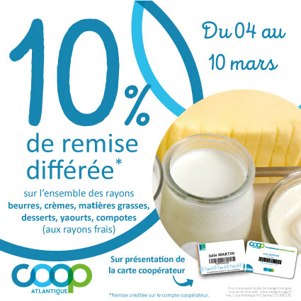 Offre cooperateurs mars 2024 - beurres et crèmes