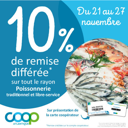 Offre coopérateurs novembre 2022 - poissonnerie