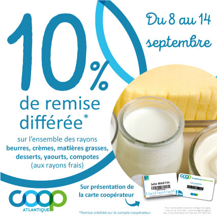 Offre coopérateurs septembre 2025 - Beurre