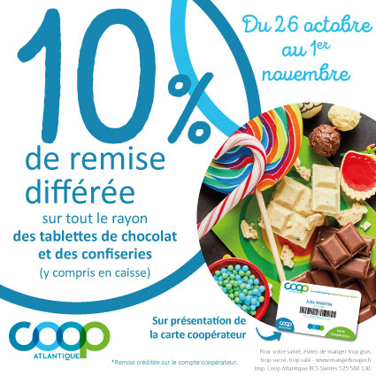 Offres coopérateurs octobre 2026 - Chocolat et bonbons