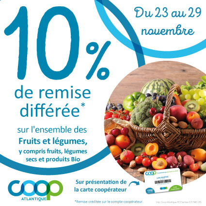 Offres coopérateurs novembre 2026 - Fruits et légumes