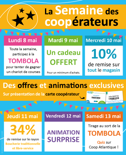 Programme Semaine des Coopérateurs 2023 hypermarchés et supermarchés